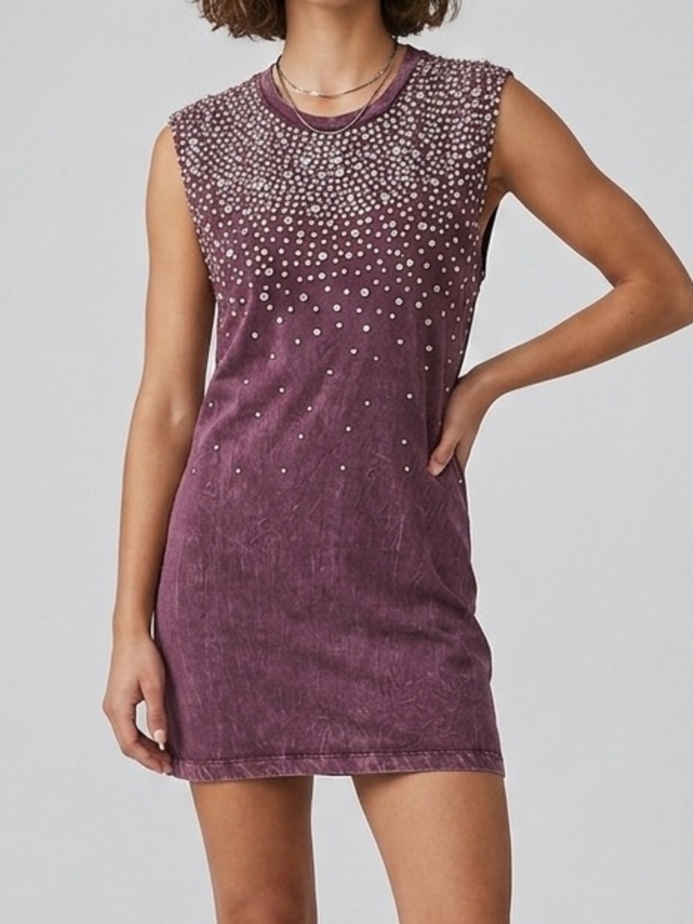 NWT Free People FP Sleeveless Embellished Shooting Star Mini Dress Size Small